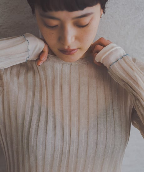 Mini Bicolor Sheer Rib Knit