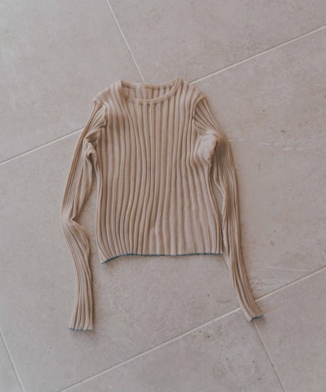 Mini Bicolor Sheer Rib Knit