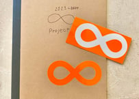 【募金1,100円】infinity～mirage ｍ型看板シート端材でつくったステッカー