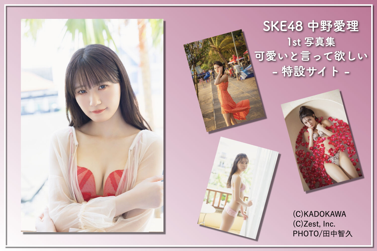 SKE48 中野愛理 1st 写真集 可愛いと言って欲しい 特設サイト