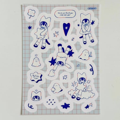 FOUND STAR sticker sheet