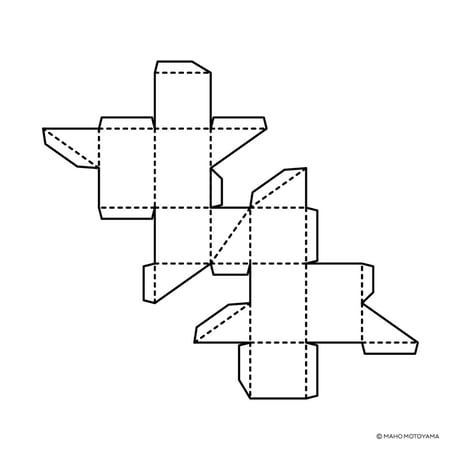 Paper sculpture template 展開図（PDF）