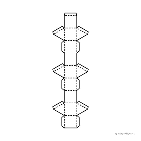 Paper sculpture template 展開図（PDF）