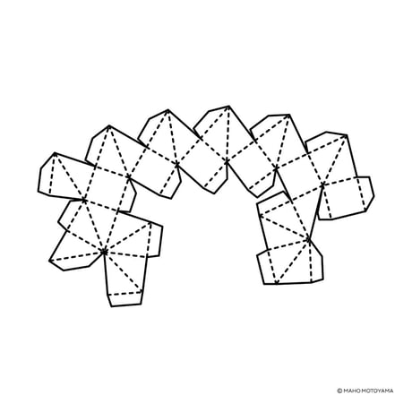 Paper sculpture template 展開図（PDF）