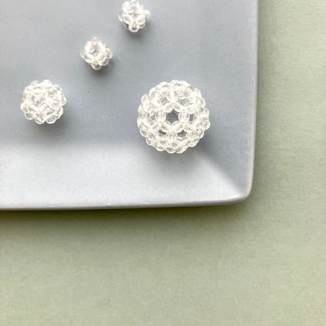 神聖幾何学フラーレン4個セット 結界用】神聖幾何学フラーレン水晶 4個セット（6mm玉