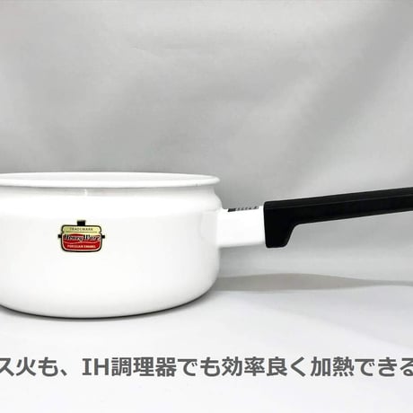 富士ホーロー Fuji Horo ソースパン レッド 18cm Solid SD-18S R