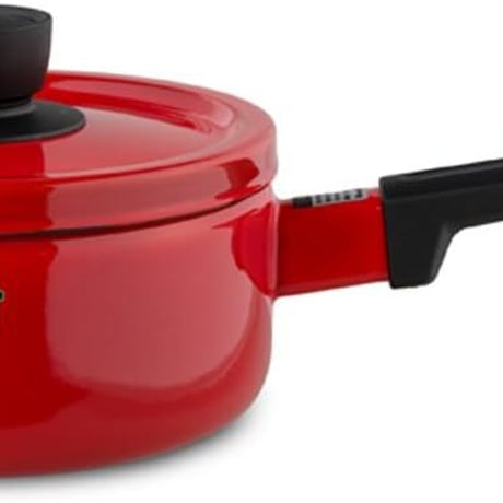 富士ホーロー Fuji Horo ソースパン レッド 18cm Solid SD-18S R