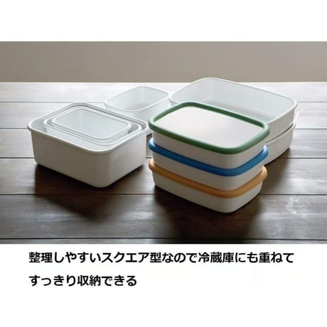 富士ホーロー Fuji Horo  深型角容器L konte リリーホワイト KE-DL LW