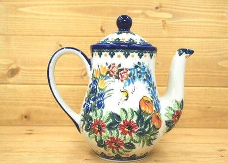 ポーランド食器（ポーリッシュポタリー）　ティーポット、コーヒーポット７５０ｃｃ　カリヒ社『花かんむり』