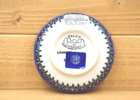 ポーランド食器（ポーリッシュポタリー）　丸皿１０ｃｍ　カリヒ社『ストロベリーフィールズ』