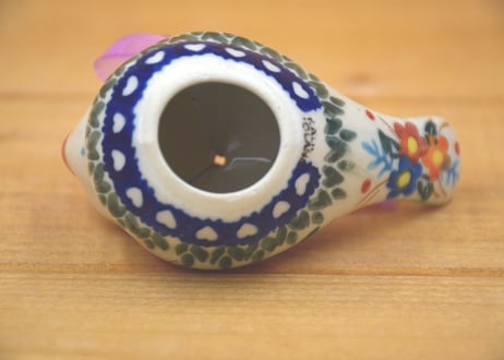 ポーランド食器（ポーリッシュポタリー）　小鳥　カリヒ社『ベビーフラワー』