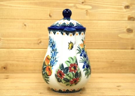 ポーランド食器（ポーリッシュポタリー）　ティーポット、コーヒーポット７５０ｃｃ　カリヒ社『花かんむり』