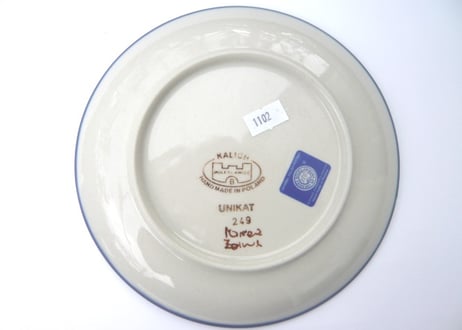 ポーランド食器（ポーリッシュポタリー）　深皿２２ｃｍ　カリヒ社『ガーデンパーティー』