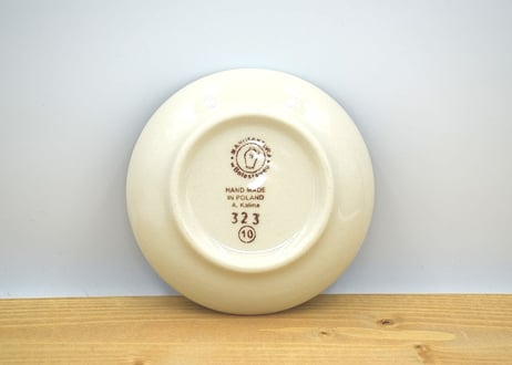 ポーランド食器（ポーリッシュポタリー）　丸皿１０ｃｍ　マヌファクトゥラ社『ブルーデイジー』
