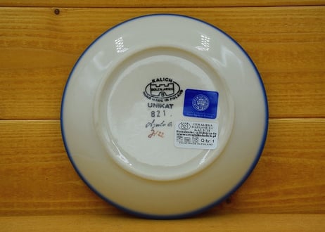 ポーランド食器（ポーリッシュポタリー）　丸皿１６ｃｍ　カリヒ社『ようこそ！ローズガーデンへ』