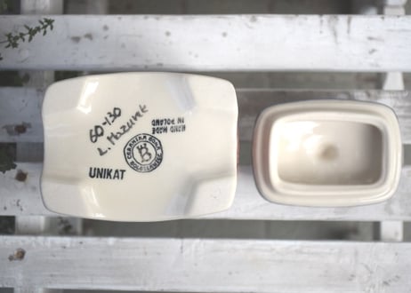 ポーランド食器（ポーリッシュポタリー）　ジャー　ボーナ社『ぽんぽん咲いた！！』
