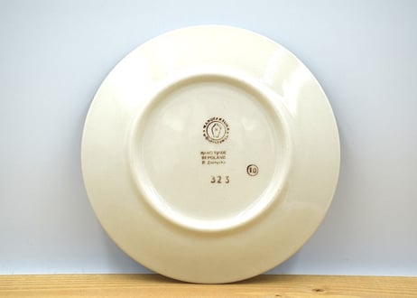 ポーランド食器（ポーリッシュポタリー）　丸皿１７ｃｍ　マヌファクトゥラ社『ブルーデイジー』