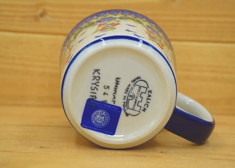 ポーランド食器（ポーリッシュポタリー）ストレートカップL　カリヒ社『ストロベリーフィールズ』