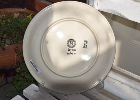 ポーランド食器（ポーリッシュポタリー）　丸皿２６ｃｍ　ボーナ社『お池でロンド』
