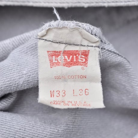 Levi's 501 Denim Pants Made in USA "Grey"