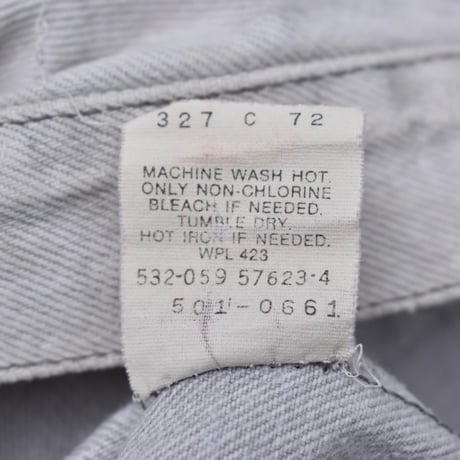Levi's 501 Denim Pants Made in USA "Grey"