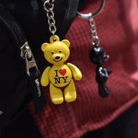 I LOVE NY  BEAR Keychain "Yellow"