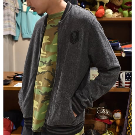 Polo Ralph Lauren Skull Patch Sweat Bomber Jacket