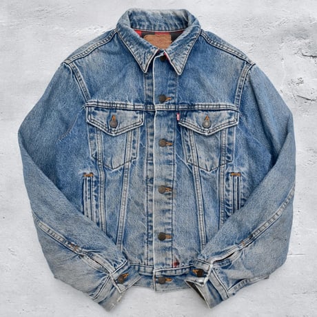 80's Levi's 70411-0816 Flannel Lined Denim Trucker Jacket