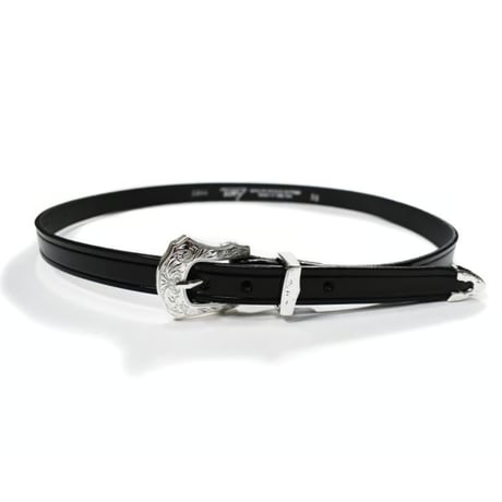 Tory Leather 3-Piece Silver Buckle Belt Black 2244