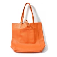 MARLON FIRENZE Calf Leather Shopper Bag "Arancio"