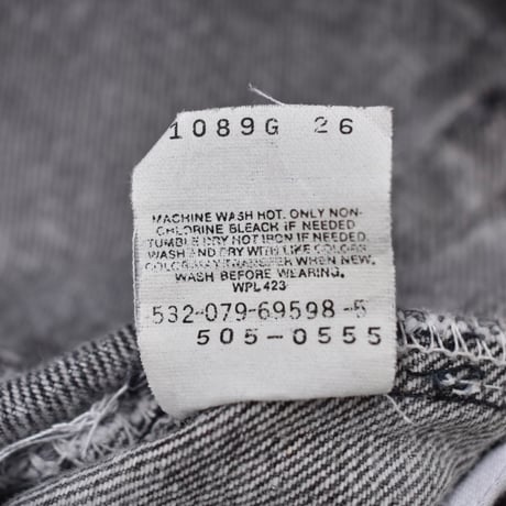 Levi's 505 Denim Pants Made in USA "Grey"