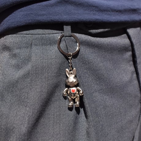 I LOVE NY BIG APPLE RABBIT Keychain