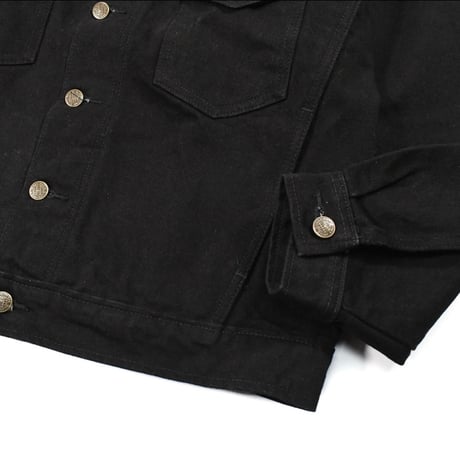 Prison Blues Denim Western Jacket Rinsed Black