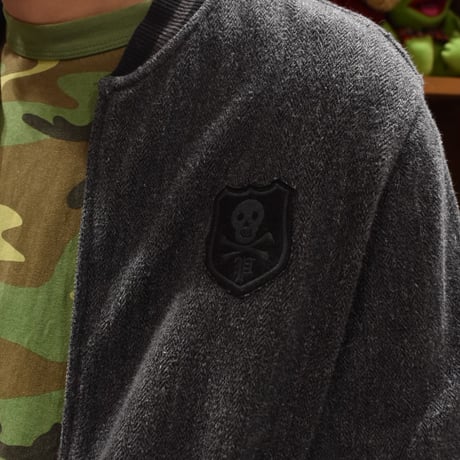 Polo Ralph Lauren Skull Patch Sweat Bomber Jacket