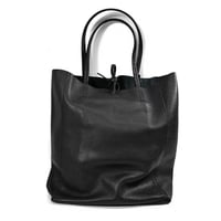MARLON FIRENZE Calf Leather Shopper Bag "Nero"