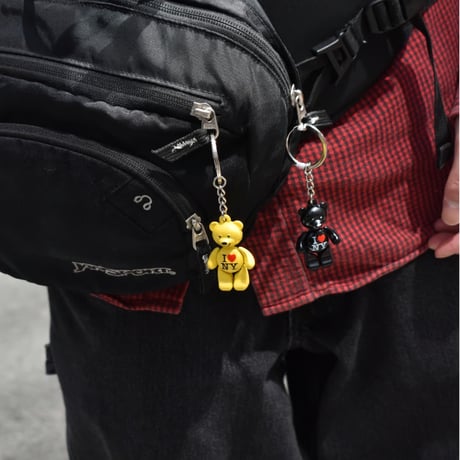 I LOVE NY BEAR Keychain " Black"