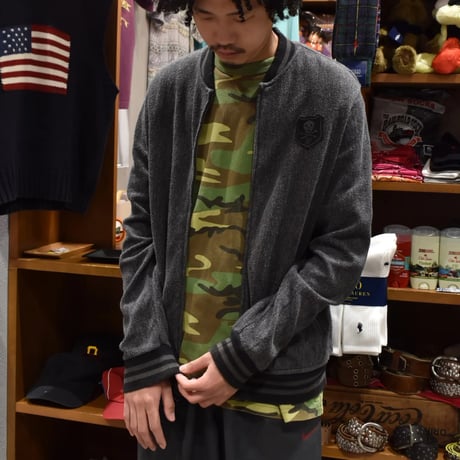 Polo Ralph Lauren Skull Patch Sweat Bomber Jacket