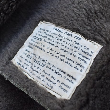US ARMY M-43 Field Parka Pile Liner