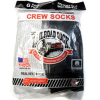The Railroad Sock 6Pair Crew Socks Black/Grey レイルロードソックス