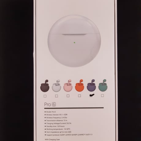 Bluetoothイヤホン Pro6(ブルー)
