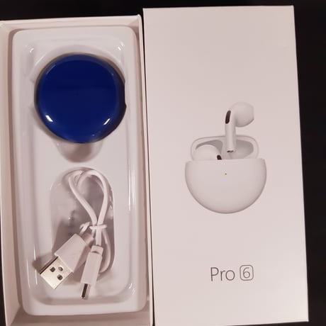 Bluetoothイヤホン Pro6(ブルー)
