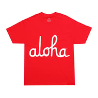 Aloha Army ALOHA SCRIPT TEE / RED
