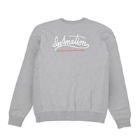 CURSIVE SCRIPT CREWNECK SWEATER / GREY HEATHER
