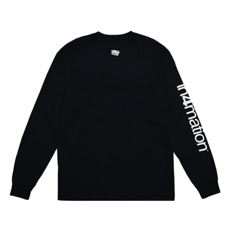hi SCRIPT LONG SLEEVE TEE / BLACK