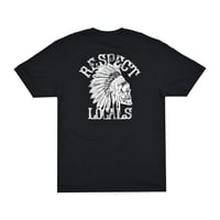 RESPECT LOCALS SKULL TEE / BLACK