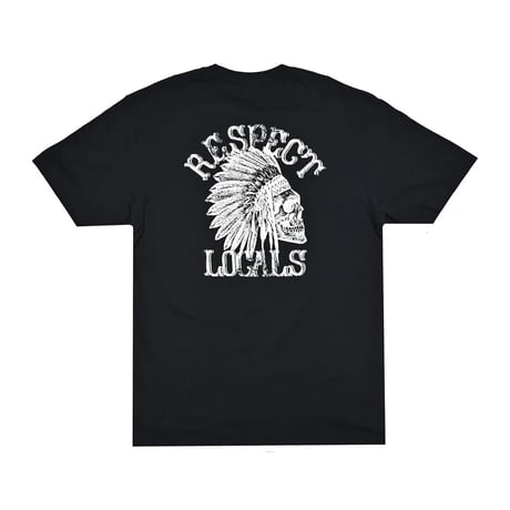 RESPECT LOCALS SKULL TEE / BLACK
