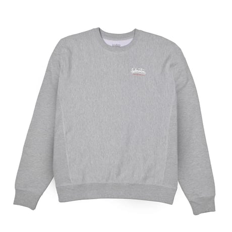 CURSIVE SCRIPT CREWNECK SWEATER / GREY HEATHER