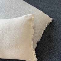 ベビーアルパカ×オーガニックコットン クッションカバー やわらか素材 ペルー製（アイボリー）｜ヌードクッション付き 日本製