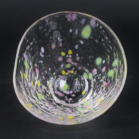 江戸硝子 酒器｜光彩盃 三色セット〈花霞・緑風・蒼天〉ぐい呑み3点組