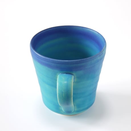 東山窯｜美濃焼 青マット釉 マグカップ｜Turquoise Matte Mug